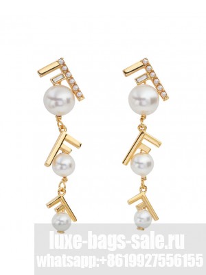 Fendi Women's First Earrings 8AH790 Golden