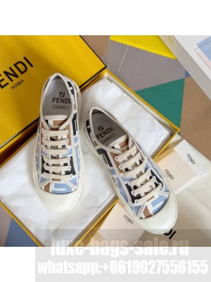 Fendi Domino FF fabric Unisex low-tops sneakers 012