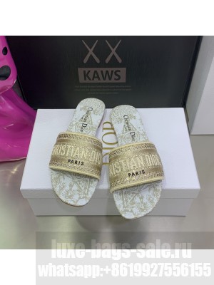 Dior Dway Slide With Crystal Embroidered Cotton 2023 Collection 05