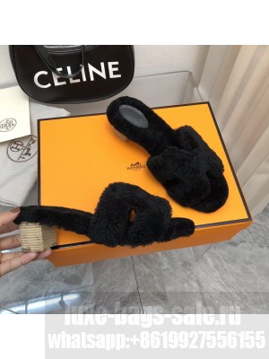 Hermes woolskin Oasis Slide Sandals 2022 Collection