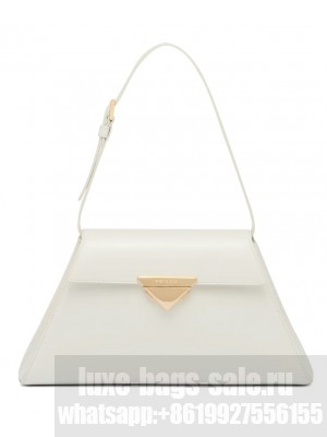 Prada Medium Brushed Leather Handbag 1BD343 Cream