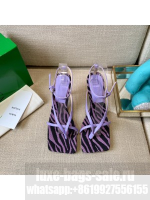 Bottega Veneta Stretch Striped Insole Sandals 9cm Purple/Zebra Spring/Summer 2022 Collection