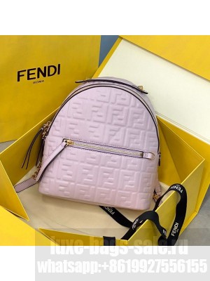 Fendi FF Leather Mini Backpack Pink  2021 Collection