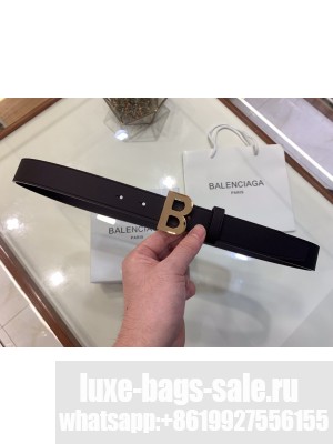Balenciaga Width 3.0cm HOURGLASS THIN BELT IN BLACK