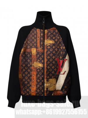 Louis Vuitton Women's LV Trunk Zip-Up Jacket Black