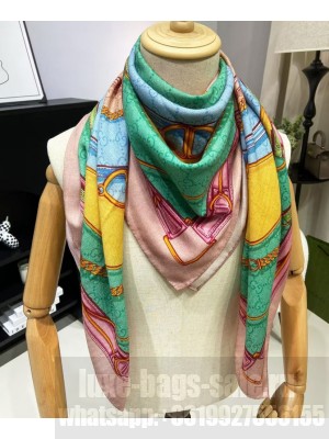 Gucci Women's GG Belt Print Silk Scarf In Multicolor