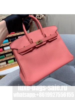 Hermes Birkin 25cm Bag in Original Togo Leather Pink