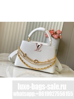 Louis Vuitton Capucines BB M12345 white