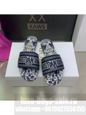 Dior Dway Slide With Crystal Embroidered Cotton 2023 Collection 02