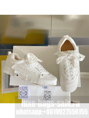 Loewe Unisex Pocket Denim Low-top Sneaker white 2023