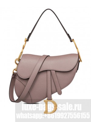 Christian Dior Saddle Bag With Strap Dark Coffee