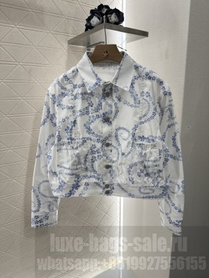 Chanel Printed denim jacket Blue