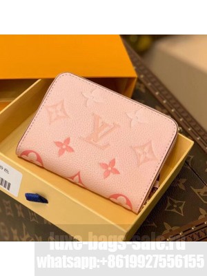 Louis Vuitton Gradient Monogram Leather Zippy Coin Purse Wallet M80408 Pink 2021 Collection