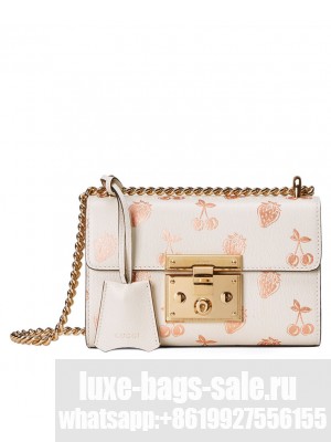 Gucci Padlock Small Berry Shoulder Bag 676238 Cream