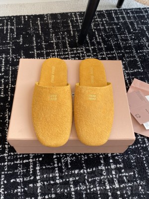 Miu Miu Suede Flat Mule 010