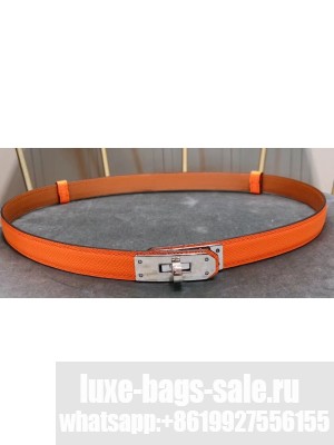 Hermes Width 1.7cm Epsom Calfskin Belt Orange