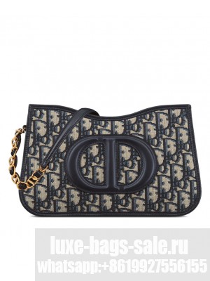 Christian Dior CD Signature Hobo Mini Bag Dark Blue