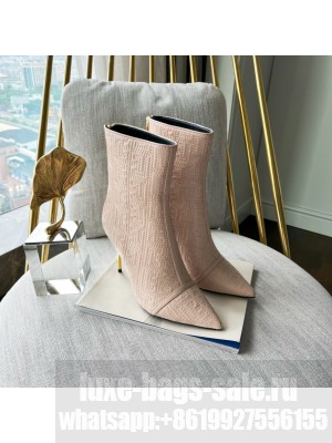Balmain Women's 9.5cm Quilted Skye With Balmain Monogram Ankle Boots 2022 Collection 02