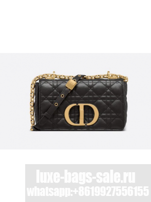 Dior SMALL DIOR CARO BAG Black Soft Cannage Calfskin M9241