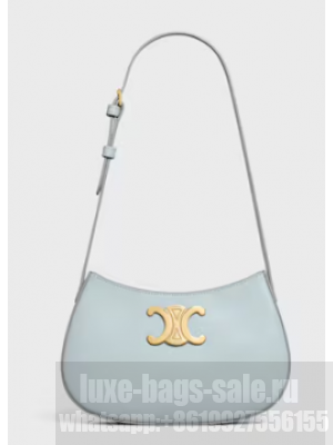 Celine MEDIUM TILLY BAG IN SHINY CALFSKIN 115703 ICE BLUE