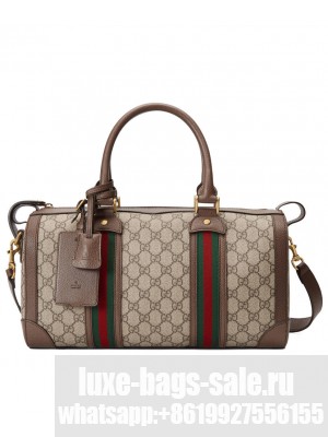 Gucci GG Webbing Small Travel Bag 645017 Dark Coffee