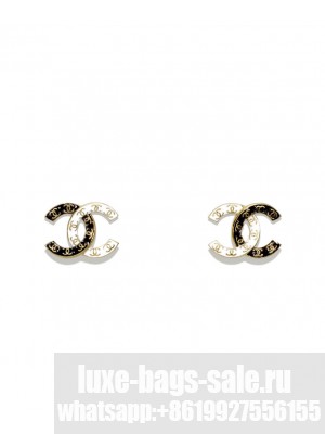 Chanel Women's Stud Earrings ABC996 White