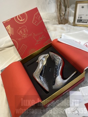 Christian Louboutin Crystal PVC 10cm Pumps Silver 2021 Collection