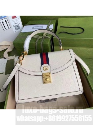 Gucci Ophidia small top handle bag with Web 651055 white