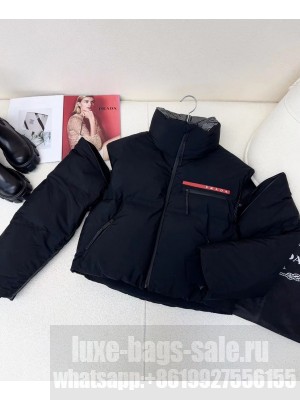 Prada Women's Light Re-Nylon Down Jacket Black