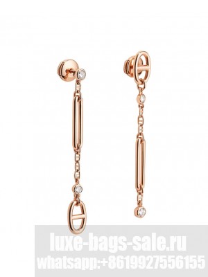 Hermes Women's Chaine D'ancre Chaos Earrings Red