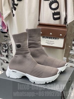 Balenciaga Speed 3.0 Knit Sock Short Boots Gray 2021 Collection