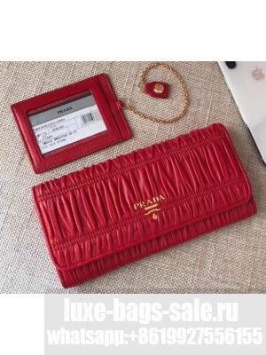 Prada Leather Flap Wallet 1MH132 01