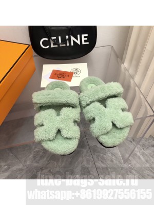 Hermes woolskin Oran Flat Slide Sandals 151 2022 Collection