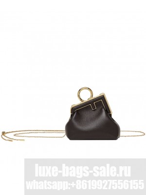 Fendi Nano First Charm 7AS051 Dark Coffee