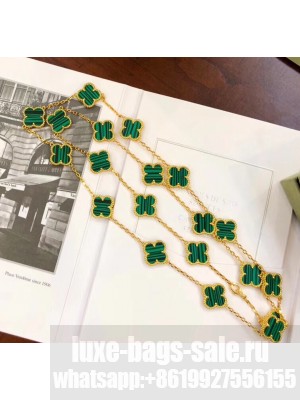 Van Cleef & Arpels Clovers Long Necklace Green 28 2020 Collection
