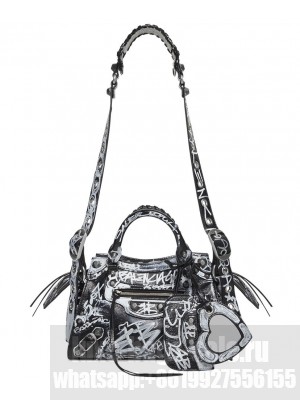 Balenciaga Neo Cagole XS Handbag Graffiti Black