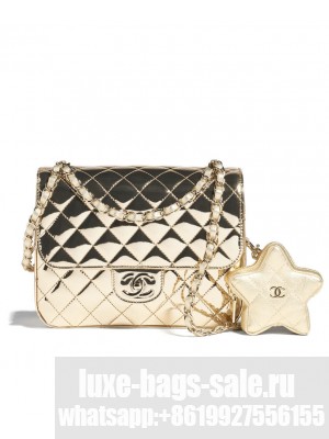 Chanel Backpack & Star Coin Purse AS4649 Golden