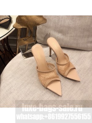 GIANVITO ROSSI Mesh MULE 105 Beige Spring/Summer 2021 Collection