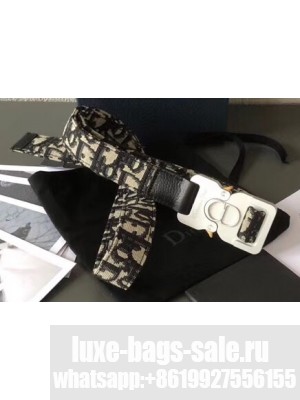 Dior Width 2.5cm Belt with Square CD Buckle in Oblique Canvas 2019
