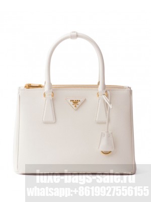 Prada Medium Prada Galleria Saffiano Leather Bag 1BA863 White