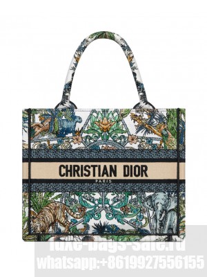Christian Dior Small Dior Book Tote Green