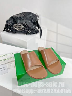 Bottega Veneta Atomic Lambskin Mule Brown
