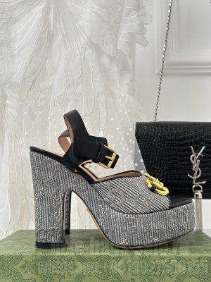 Gucci Women's horsebit 120mm heel with 30mm platform Sandals 04