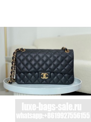 CHANEL CLASSIC 11.12 HANDBAG AS01112 BLACK&GOLD Metal