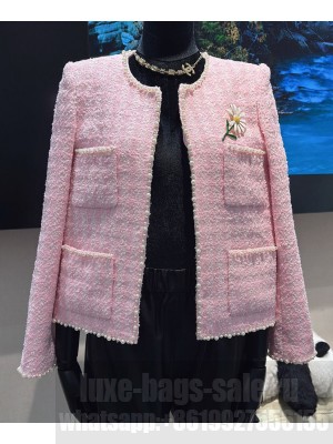 Chanel Women's Tweed Jacket Pink