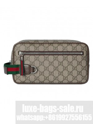 Gucci Medium GG Toiletry Case 856041 Dark Coffee