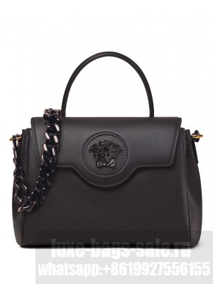 Versace La Medusa Medium Handbag Black