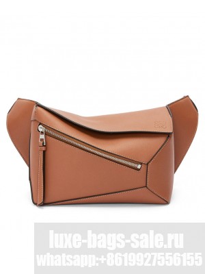 Loewe Small Puzzle Bumbag In Classic Calfskin Coffee