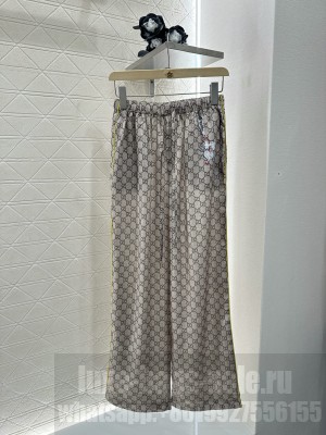 Gucci GG silk twill shirt and pants with print set