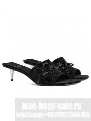 Gucci Women's GG Slide Sandal 764182 Black